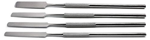 Dental Cement Mixing Spatulas Single Ended Lab Wax Modeling Stainless Steel 4 Pcs Instruments