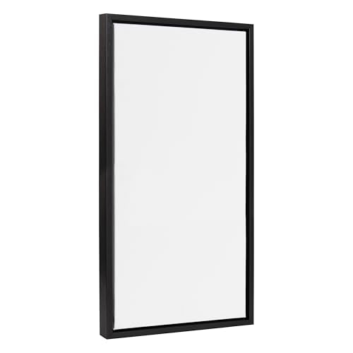 Kate and Laurel Sylvie Blank Framed Canvas Wall Art; 14x26.5 Black; Modern Empty Canvas for Paint-Your-Own Art; Ready to Paint Premium Canvas Already Framed - color: Sylvie Black