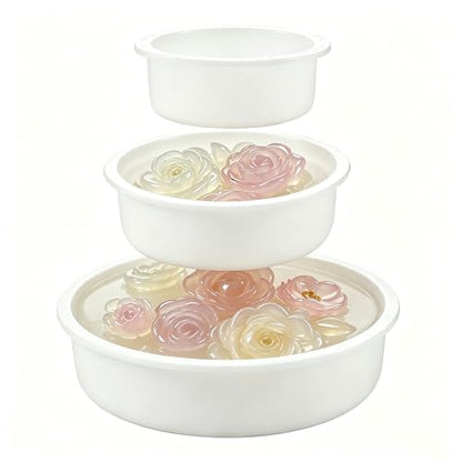 3 Deep Circle Silicone Molds for Resin, Large Resin Mold Glossy Deep Round Molds, 8“'x 2'' h. 6''x 2'' h. 4''x 2'' h, Deep Epoxy Resin Molds for Flowers Bouquet Preservation, Resin Casting - color: Circle Silicone Molds