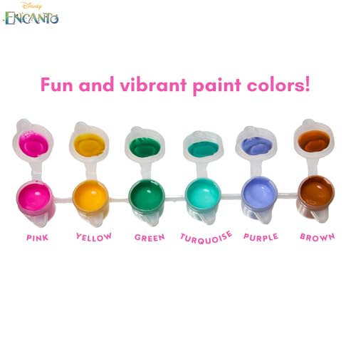 Innovative Designs Disney Encanto Canvas Paint Set for Kids with 3 Canvases, Acrylic Paint, Paintbrush, & Easel - color: Encanto