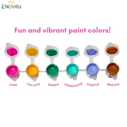 Innovative Designs Disney Encanto Canvas Paint Set for Kids with 3 Canvases, Acrylic Paint, Paintbrush, & Easel - color: Encanto