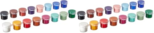 Delta Creative Paint Pots Set with Paint and Brush for Outdoors, (16 Colors) (Pack of 2) - size: 2.56 Fl Oz (Pack of 2)