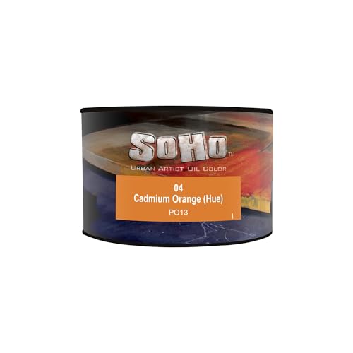 Soho Urban Artist Oil Paint - Cadmium Orange Hue, 430 ml Can - Best Valued Oil Colors for Painting, Excellent Pigment Load - color: Cadmium Orange Hue, size: 14.54 Fl Oz (Pack of 1)