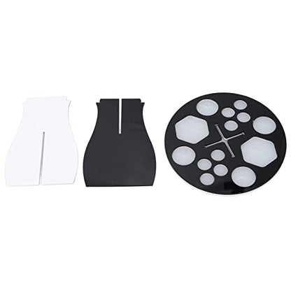 Makeup Brush Drying Rack 14 Holes Detachable Round Paint Brush Holder Display Stand Black White