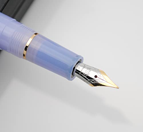 JINHAO 82 Fountain Pen with Gold Clip (F Nib 0.5mm, Transparent Violet) - color: Transparent Violet