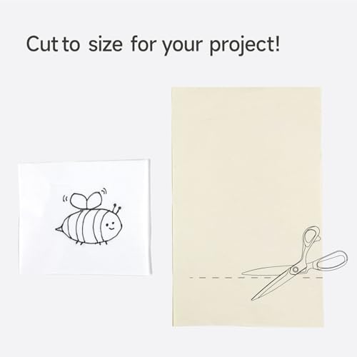 KEARING 32"x22" Fabric Tracing Paper - Yellow & White Pattern Transfer | Large dressmakers carbon paper sheets for sewing and embroidery. Washable water-soluble marking lines for dark & light fabric