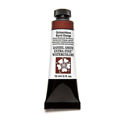 Daniel Smith 284600086 Extra Fine Watercolor 15ml Paint Tube, Quinacridone, Burnt Orange, 0.5 Fl Oz (Pack of 1) - color: Burnt Orange