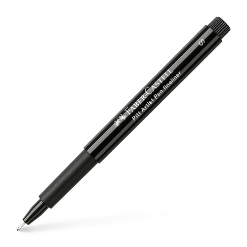 Faber-Castell Art & Graphic Pitt Artist Pen Fineliner India Ink Pen, Black, Single Pitt Pen, for Art, Craft, Drawing, Sketching, Home, School, University, Colouring - color: Black 0.3mm