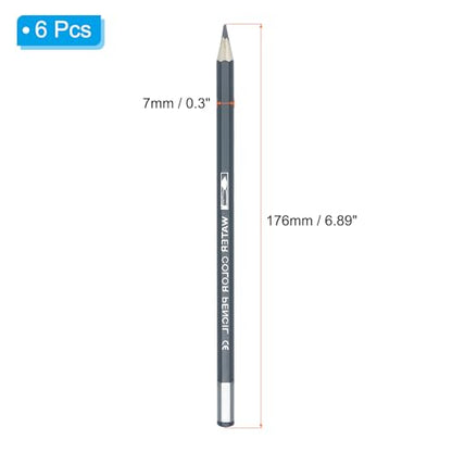 PATIKIL Watercolor Pencil, 6Pcs Water Soluble Pencils for Blending, Coloring, Sketch Drawing, Painting, Grey - color: Grey