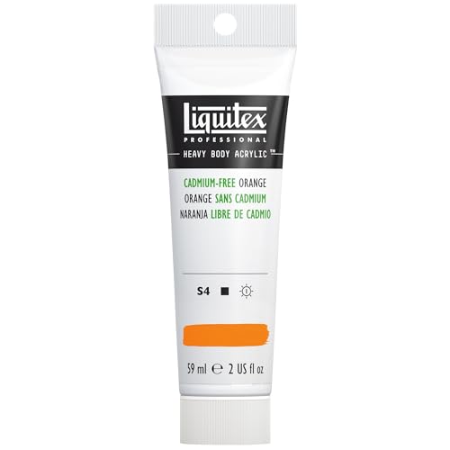 Liquitex Professional Heavy Body Acrylic Paint, 2-oz (59ml) Tube, Cadmium Free Orange - color: Cadmium Free Orange, style: 2-oz Tube