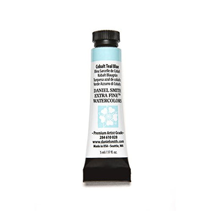 Daniel Smith Extra Fine Watercolor Paint, 5ml Tube, Cobalt Teal Blue, 284610028, 0.17 Fl Oz (Pack of 1) - color: Cobalt Teal Blue