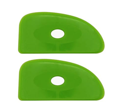 Creative Hobbies 2 Pack of Medium Firm Silicone Pottery Rib | Ceramic Sculpting Tool for Smooth Finishing and Removing Finger Marks - Essential Tool for Potters (Shape 4) - color: Shape 4