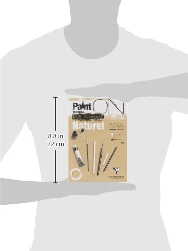 Clairefontaine Paint'On A5 Multi-Technique Naturel Pad, 250 g, 30 Sheets - color: Naturel, size: A5