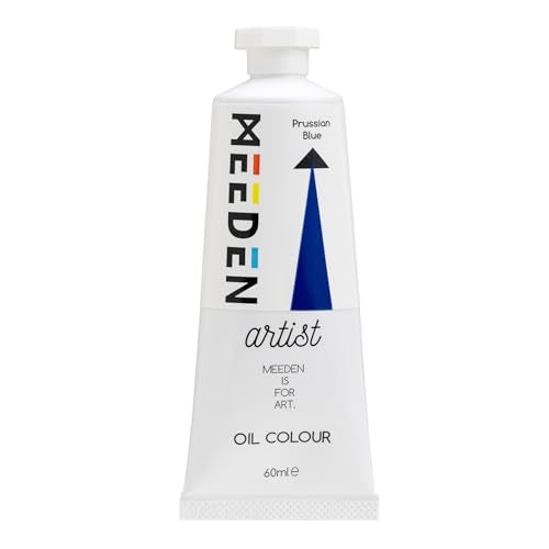 MEEDEN Artist Grade Oil Paint: Prussian Blue - 60ml/2oz Tube - Professional Art Paints for Canvas Painting - color: Prussian Blue, style: 60ml/2oz