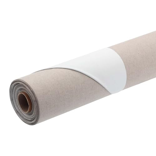 Centurion Deluxe Professional Oil Primed Linen Canvas Roll 54" x6 yd - Medium 11 oz. Weight Linen Canvas, Non-Absorbent, Enhanced Oil Primed Roll with Excellent Color Retention - size: 54 in x 6 yard