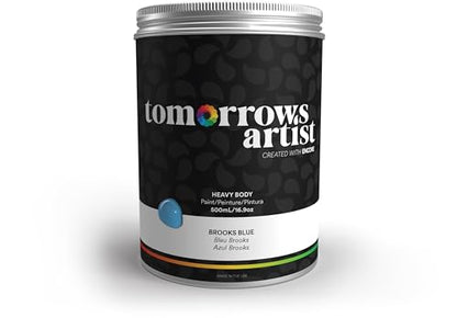 TA: Brooks Blue, Heavy Body Eco-Friendly Acrylic Art Paint 500ml/16.907oz Jar - color: Brooks Blue, size: 16.9 Fl Oz (Pack of 1)