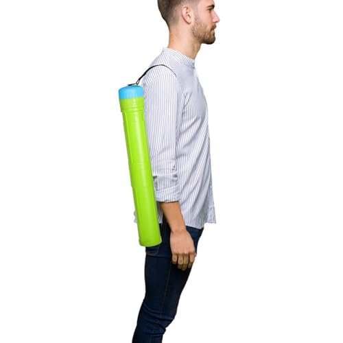 POPETPOP Telescoping Poster Tube with Shoulder Strap for Artworks and Blueprints, Plastic Two-section Design, Waterproof Document Storage Tube for Art Enthusiasts and Professional Artists,