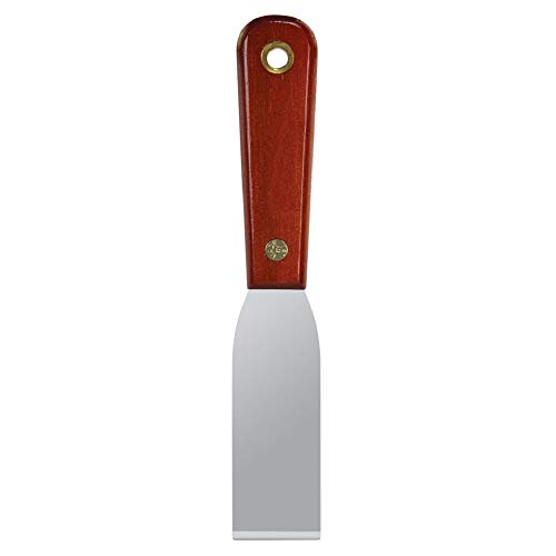 Warner 1-1/4" Stiff Putty Knife, Stainless Steel Blade, Rosewood Series, 10750 - size: 1.25 Inch, style: Stiff
