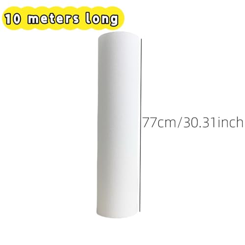 10M/Roll Cotton Canvas Roll,White Blank Specialized Suitable for Oil Painting, Pigments,27,37,47,57,67,77,87cm Wide(77cmx10m) - color: 77cmx10m
