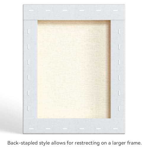 PHOENIX 11x14 Inch 4 Pack Artist Canvas - Stretched Canvases for Painting - 3/4 Inch Profile, 100% Cotton 11 Oz. Gesso Primed White Blank Professional Canvas Oil & Acrylic Paints - size: 11"x14", style: Traditional