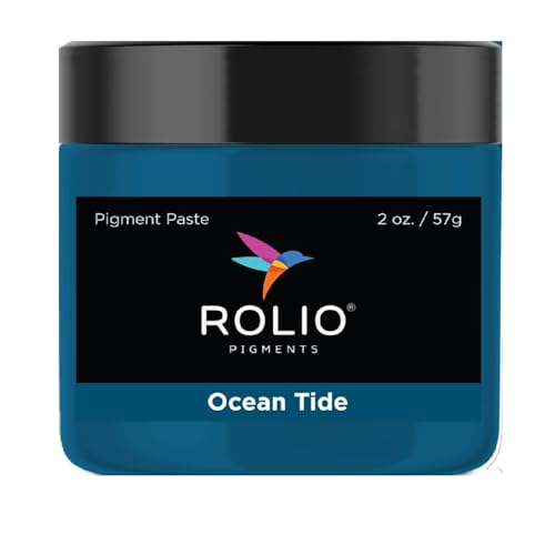 Rolio Pigment Paste, 2oz, 1 Jar - Ocean Tide, Ideal for Epoxy Projects, Rich Dye for Vibrant Art, Epoxy Resin Dye and Pigment Paste for Coating, Casting, Molding, and DIY Craft Creations - color: Ocean Tide