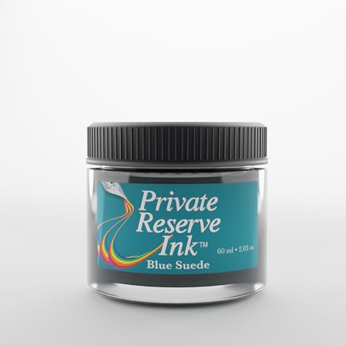 Private Reserve Premium Fountain Pen Ink, 60ml Bottle, Blue Suede | Premium fountain pen ink with smooth flow, rich color, and reliable everyday writing performance. - color: Blue Suede