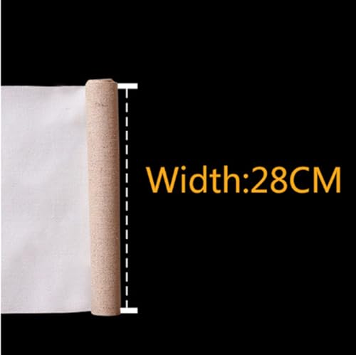 Linen Blend Canvas Roll Primed Blank 1m for Oil Painting 28-88cm Width(Width 28cm) - color: Width 28cm