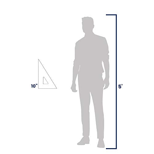 Pacific Arc Drafting Triangle, 10-inch, 30/60/90 Degrees, w/Inking Edge, Topaz - color: Topaz, size: 10-in, 30/60/90 degrees