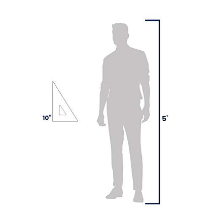 Pacific Arc Drafting Triangle, 10-inch, 30/60/90 Degrees, w/Inking Edge, Topaz - color: Topaz, size: 10-in, 30/60/90 degrees