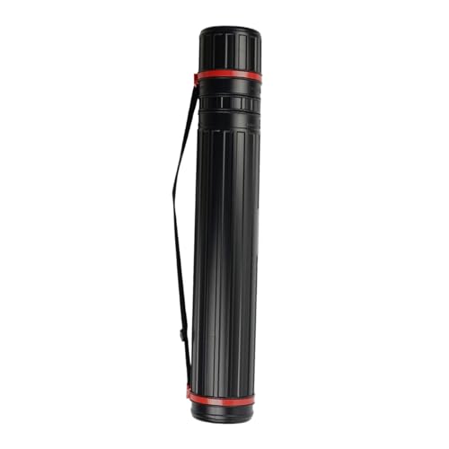 Colaxi Expandable Poster Tube with Shoulder Strap, 17.7-28.3 in Telescoping Drawing Tube for Artwork and Document Storage, Black