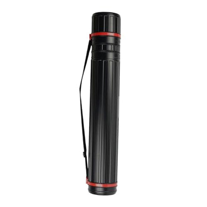 Colaxi Expandable Poster Tube with Shoulder Strap, 17.7-28.3 in Telescoping Drawing Tube for Artwork and Document Storage, Black