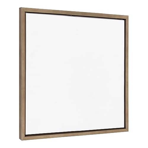 Kate and Laurel Sylvie Blank Framed Canvas Wall Art, 23x33 Bright Gold, Modern Empty Canvas for Paint-Your-Own Art, Premium Canvas Already Framed - color: Gold, size: 22"L x 22"W