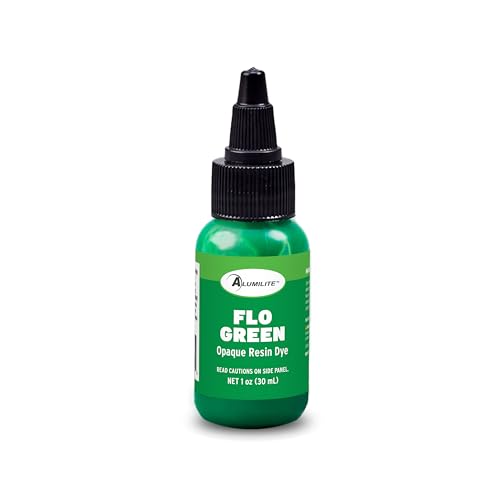 Alumilite Liquid Color Dye (Flo Green, 1 oz) Highly Concentrated Tint for Casting Resin, Polyester, and Urethane - Ideal for Clear, Translucent, or Opaque DIY Arts & Crafts, Beginners & Professionals - color: Flo Green