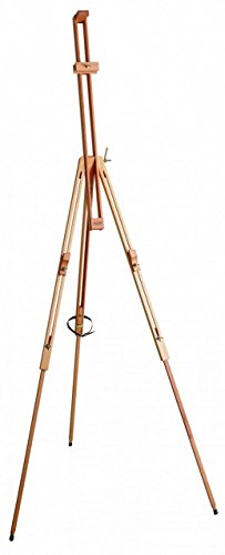 Mabef M29 Tripod Field Easel – Lightweight Oiled Beech Wood Portable Easel for Oil, Acrylic, Watercolor and Pastel Painting, Adjustable Canvas Holder for Indoor & Outdoor - style: Basic Folding Easel