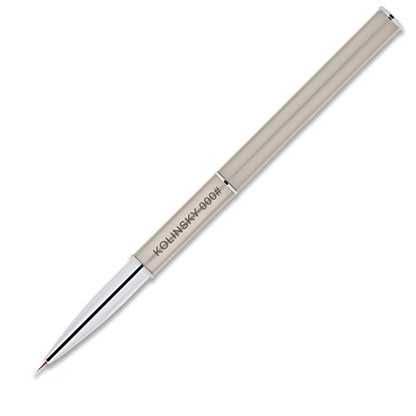Beaute Galleria 1 Piece Kolinsky Sable Nail Art Liner Striping Brush, for Thin Fine Line Drawing, Detail Painting, Striping, Blending, One Stroke, Acrylic Nail Art Brush (Size: 000#) - size: Liner (5mm)