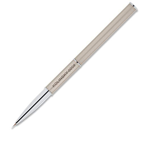 Beaute Galleria 1 Piece Kolinsky Sable Nail Art Liner Striping Brush, for Thin Fine Line Drawing, Detail Painting, Striping, Blending, One Stroke, Acrylic Nail Art Brush (Size: 000#) - size: Liner (5mm)