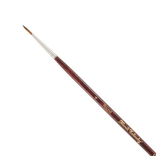 Creative Mark Mimik Kolinsky Watercolor Brush - # 4 Round - Long Handle Synthetic Paint Brush - Handmade in Germany - Synthetic Sable Paint Brushes for Professional Artists - Animal-Friendly - size: 4