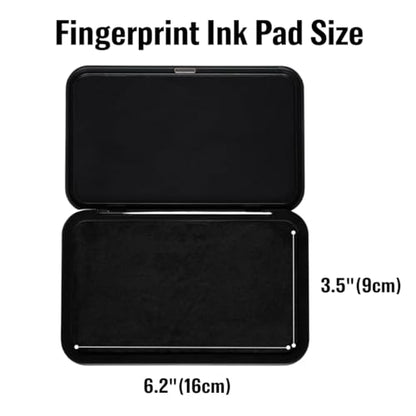 Fingerprint Ink Pad Ultra-Black 6.2" – Quick-Dry, Flawless, Non-Toxic Ink for 10,000+ Clear Prints – Large Stamp Pad for Notary, ID Verification, Banks, Schools, Law Enforcement & Legal Forms - size: Rectangle Large｜Single