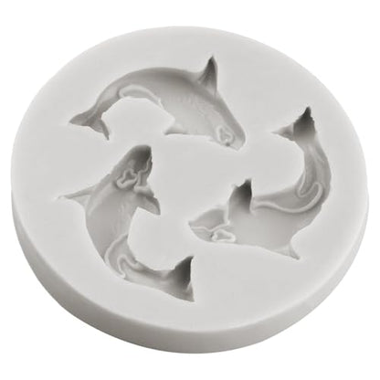 Ocean Animal Polymer Clay Mold Dolphin Killer Whale Silicone Molds for DIY Crafts Air Dry Plaster Polymer Clay Epoxy Resin Casting Jewelry Making - color: Style C