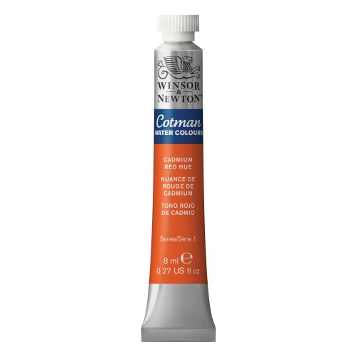 Winsor & Newton Cotman Watercolor Paint, 8ml (0.27-oz) Tube, Cadmium Red Hue - color: Cadmium Red Hue, style: 0.27-oz Tube