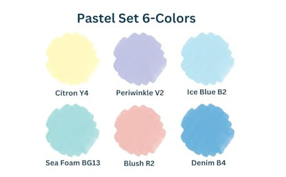 Art Alternatives Illustration Marker, 6-Marker Set, Pastel Colors - color: 6-Pastel, style: SET