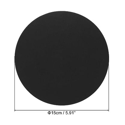 PATIKIL Paint Canvases for Painting, 2 Pack 6 Inch Round Wood Frame Stretched Blank Art Canvas Board Panels for Acrylic, Oil, Tempera Painting, Black - size: 6 Inch