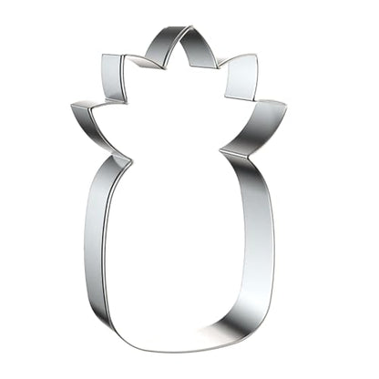Pineapple Cookie Cutter Set - 5 inch, 4 inch, 3 inch, 2 inch - 4 Piece Fruit Cookie Cutters Shapes Biscuit Fondant Clay Molds - Stainless Steel