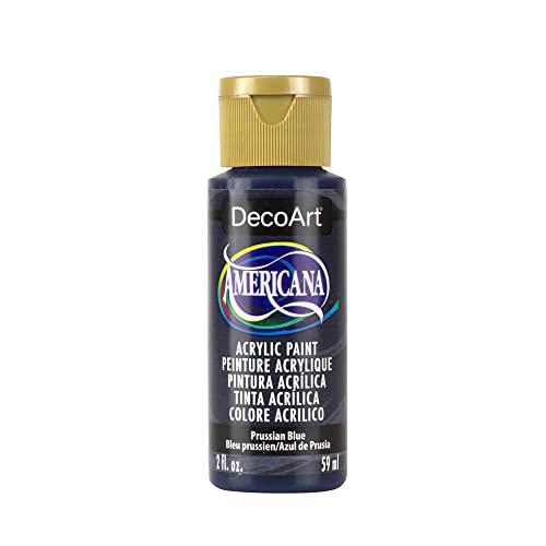 DecoArt Americana Acrylic Paint, 2-Ounce, Prussian Blue - color: Prussian Blue, size: 2 Fl Oz (Pack of 1)