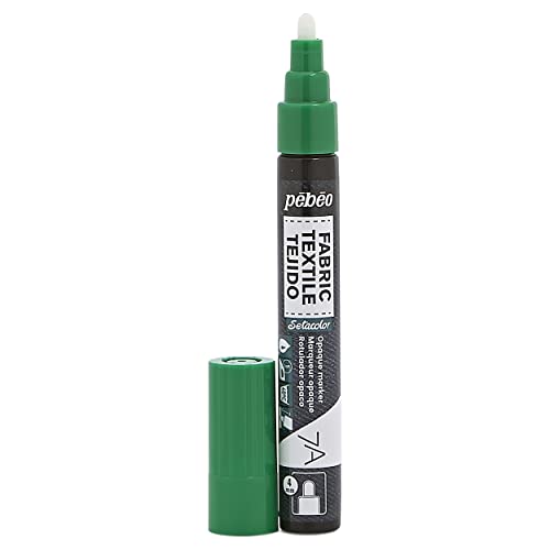 Pebeo 7A Marter Fabric Marker, 4 mm, Green - color: Green
