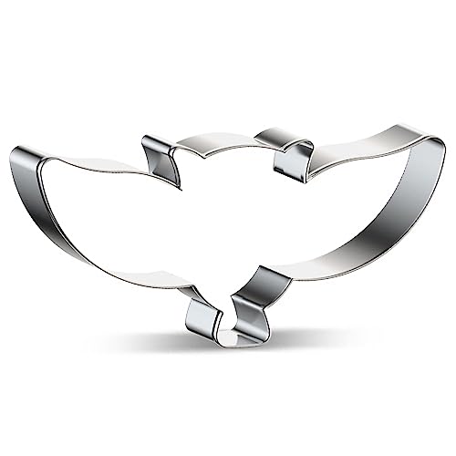 Stainless Steel Bird Cookie Cutters - 9-Piece Set: Dove, Pigeon, Owl, Sparrow, Parrot, Little Bird, Flying Woodland Animals and Sky Sun Cloud Tree Shapes - Biscuit and Fondant Molds