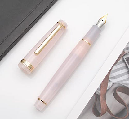JINHAO 82 Fountain Pen with Gold Clip (F Nib 0.5mm, Transparent Cat Pink) - color: Transparent Cat Pink