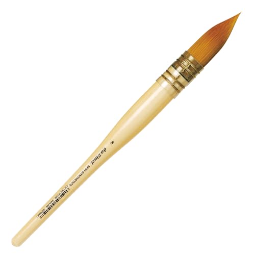 da Vinci Watercolor Series 488 CosmoTop Spin Paint Brush, Round Synthetic with Lacquered Natural Handle, Size 8 (488-08) - size: Size 8, style: Round Quill