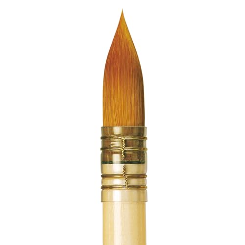 da Vinci Watercolor Series 488 CosmoTop Spin Paint Brush, Round Synthetic with Lacquered Natural Handle, Size 8 (488-08) - size: Size 8, style: Round Quill