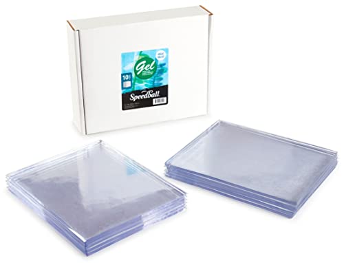 Speedball 8042 8" x 10" Gel Printing Plate (10 Pack) - size: 8" x 10"- 10-Pack